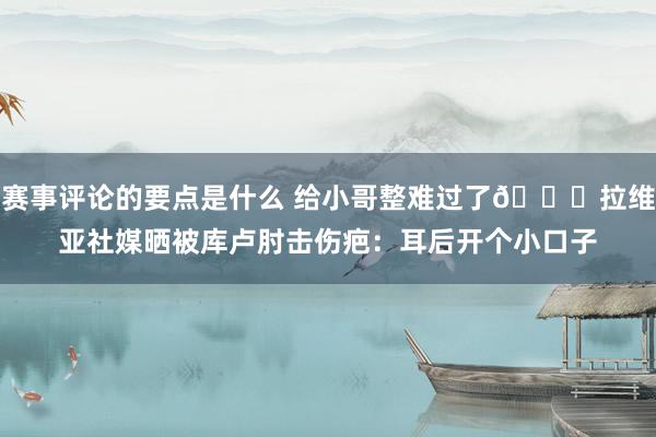 赛事评论的要点是什么 给小哥整难过了😅拉维亚社媒晒被库卢肘击伤疤：耳后开个小口子